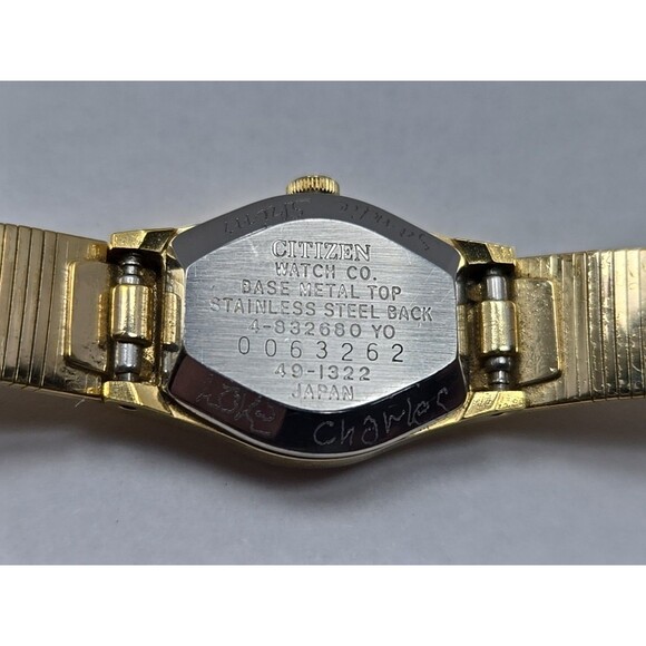 Womens Citizen Quartz Gold Toned Watch Classic Cushion New Battery Vintage Era - Picture 10 of 12